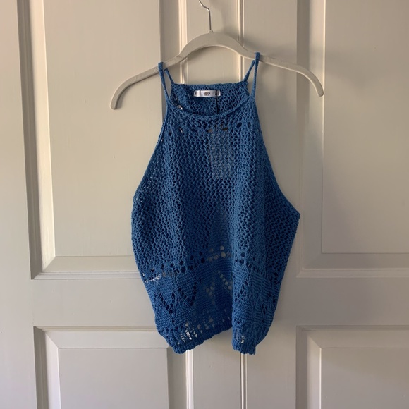 Mango - Open Back Crochet Halter Top, Size S (NWT) - Picture 4 of 7